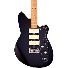 Reverend Jetstream 390 Roasted Maple Fingerboard Electric Guitar Midnight Black