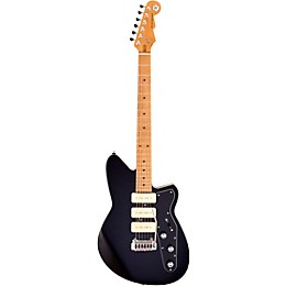 Reverend Jetstream 390 Roasted Maple Fingerboard Electric Guitar Midnight Black