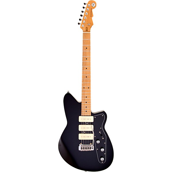 Reverend Jetstream 390 Roasted Maple Fingerboard Electric Guitar Midnight Black