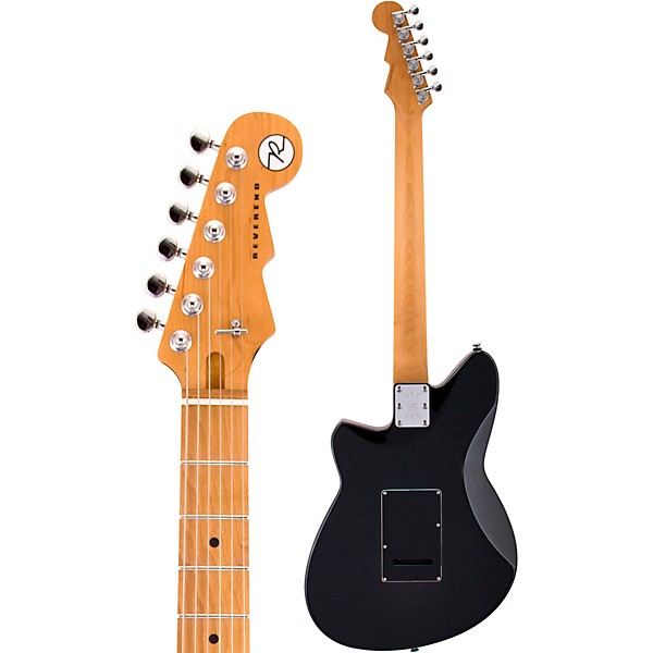 Reverend Jetstream 390 Roasted Maple Fingerboard Electric Guitar Midnight Black