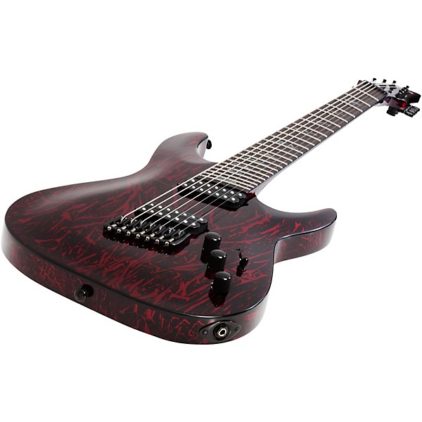 Schecter Guitar Research C-7 MS Silver Mountain 7-String Multiscale Electric Guitar Blood Moon