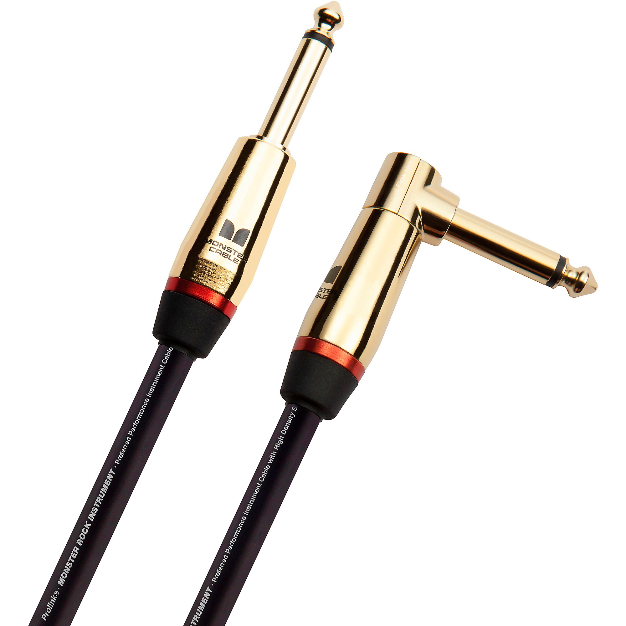 Monster Cable MonsterRock 30cm×6 50cm×1 Monster Cable Prolink Rock Pro Audio Instrument Cable, Right Angle