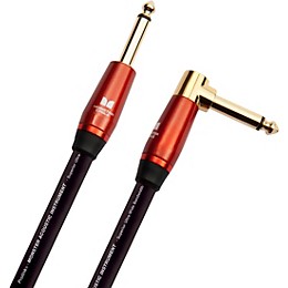 Monster Cable Prolink Acoustic Pro Audio Instrument Cable, Right Angle to Straight 12 ft. Black