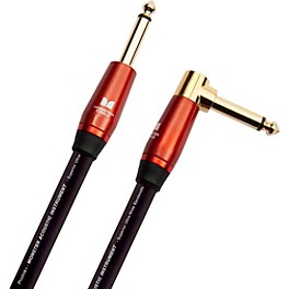 Open Box Monster Cable Prolink Acoustic Pro Audio Instrument Cable, Right Angle to Straight Level 1 21 ft. Black