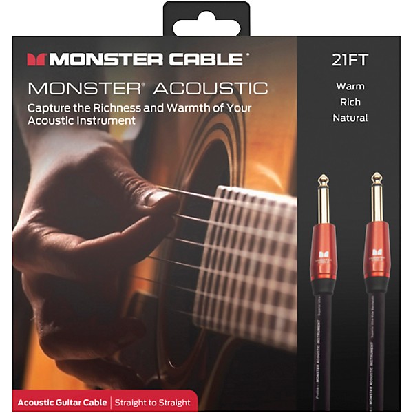 Open Box Monster Cable Prolink Acoustic Pro Audio Instrument Cable Level 1 21 ft. Black