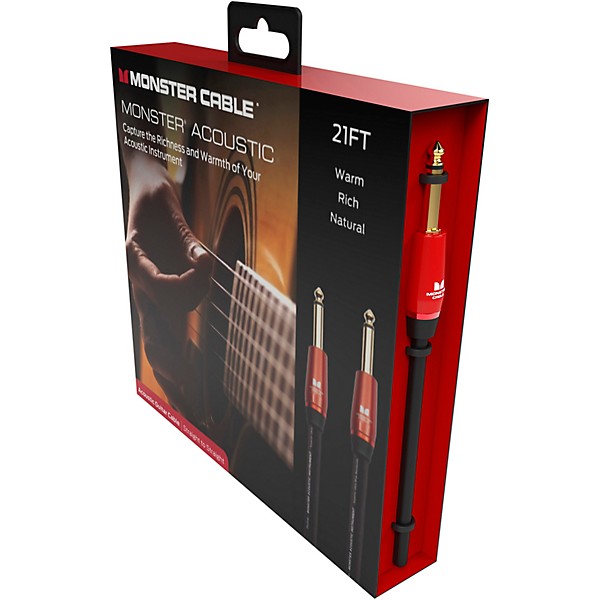Open Box Monster Cable Prolink Acoustic Pro Audio Instrument Cable Level 1 21 ft. Black