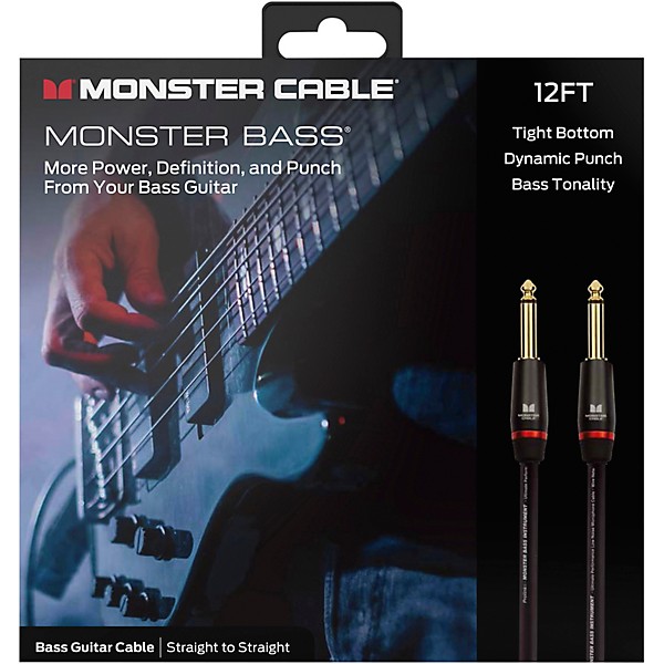 Monster Cable Prolink Monster Bass Instrument Cable 12 ft. Black