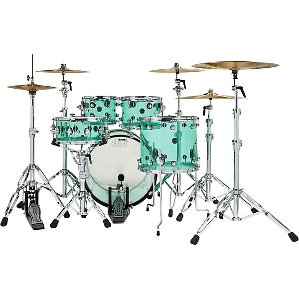 Open Box Design Series Acrylic 5-Piece Shell Pack With Chrome Hardware Level 1  Sea Glass