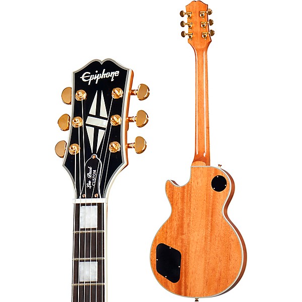 Epiphone Les Paul Custom Koa Electric Guitar Natural