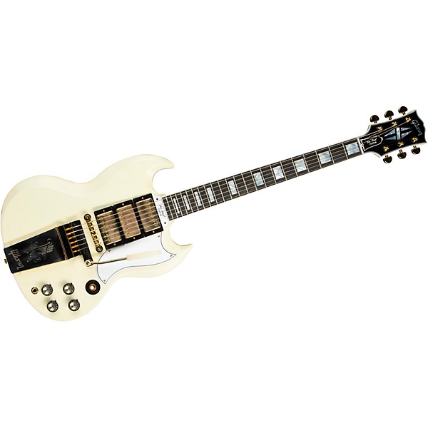 Gibson Custom 1963 Les Paul SG Custom Reissue 3-Pickup With Maestro VOS Electric Guitar Classic White