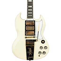 Gibson Custom 1963 Les Paul SG Custom Reissue 3-Pickup With Maestro VOS Electric Guitar Classic White