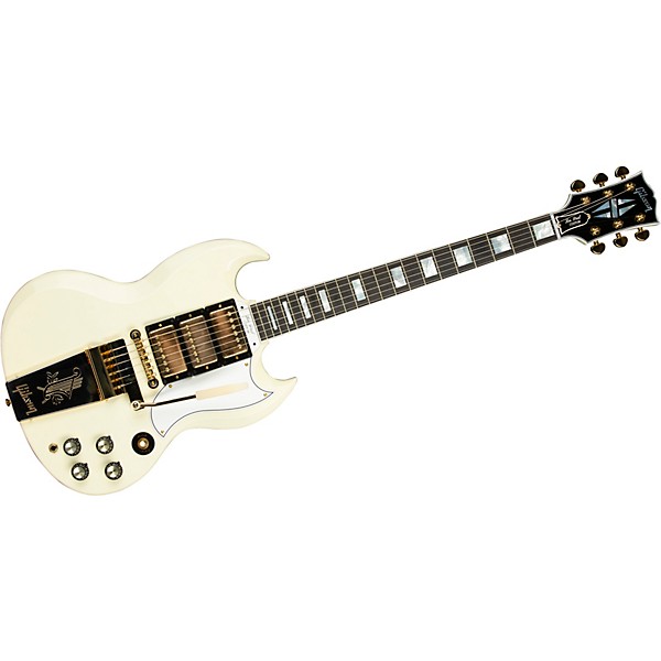 Gibson Custom 1963 Les Paul SG Custom Reissue 3-Pickup With Maestro VOS Electric Guitar Classic White