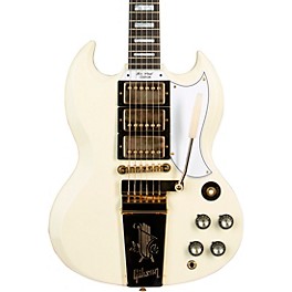 Gibson Custom 1963 Les Paul SG Custom Reissue 3-Pickup With Maestro VOS Electric Guitar Classic White