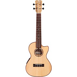 Cordoba 24T-CE Spruce Spalted Maple Cutaway Tenor Acoustic-Electric Ukulele Natural