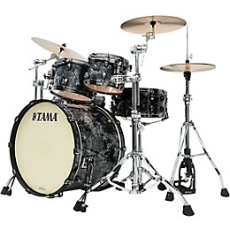 TAMA Starclassic Maple 4-Piece Shell Pack with Black Nickel Hardware and 22 in. Bass Drum Charcoal Swirl