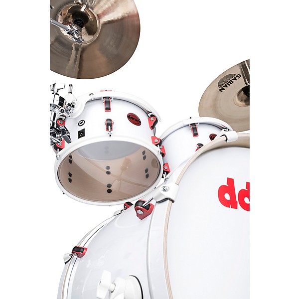 ddrum Hybrid Acoustic-Electric 6-Piece Shell Pack White/Red