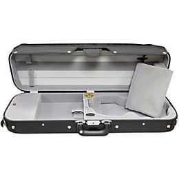 Bobelock Oblong Suspension Violin Case 4/4 Size Black Exterior, Gray Interior