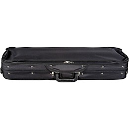 Bobelock Wooden Oblong Violin Case 4/4 Size Black Exterior, Green Interior