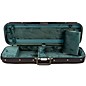 Bobelock Wooden Oblong Violin Case 4/4 Size Black Exterior, Green Interior