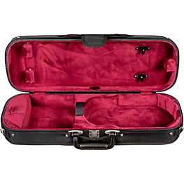 Bobelock Wooden Oblong Violin Case 1/4 Size Blac... Bobelock Wooden Oblong Violin Case 1/4 Size Black Exterior, Wine Interior