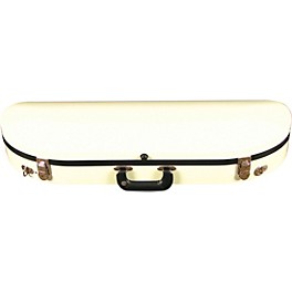 Bobelock Fiberglass Half-Moon Violin Case... Bobelock Fiberglass Half-Moon Violin Case 4/4 Size Ivory Exterior, Blue Interior