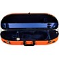 Bobelock Fiberglass Half-Moon Violin Case 4/4 Size Orange Exterior, Blue Interior