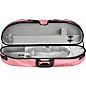 Bobelock Fiberglass Half-Moon Violin Case 4/4 Size Pink Exterior, Gray Interior
