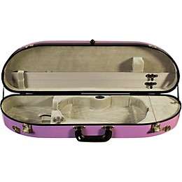 Bobelock Fiberglass Half-Moon Violin Case 4/4 Size Purple Exterior, Gray Interior