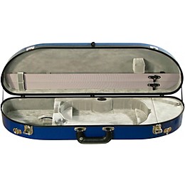 Bobelock Fiberglass Half-Moon Violin Case 4/4 Size Blue Exterior, Gray Interior