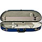 Bobelock Fiberglass Half-Moon Violin Case 4/4 Size Blue Exterior, Gray Interior