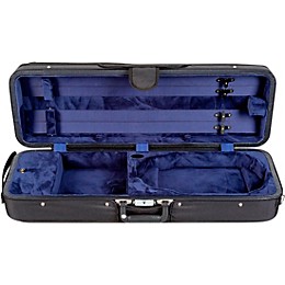 Bobelock Featherlite Oblong Suspension Violin Case 4/4 Size Black Exterior, Blue Interior