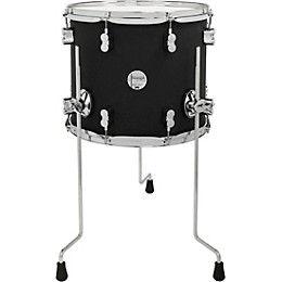 PDP by DW Concept Maple Floor Tom with Chrome Hardware 14 x 12 in. Satin Black