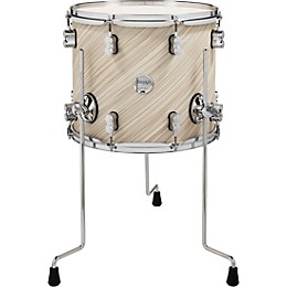 PDP by DW Concept Maple Floor Tom with Chrome Hardware 14 x 12 in. Twisted Ivory