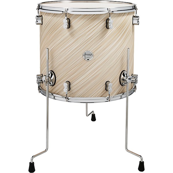 PDP by DW Concept Maple Floor Tom with Chrome Hardware 18 x 16 in. Twisted Ivory
