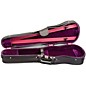 Bobelock Slim Shaped Woodshell Suspension Violin Case 4/4 Size Black Exterior, Wine Interior