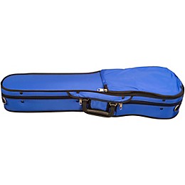 Bobelock Puffy Style Shaped Woodshell Suspension Violin Case 4/4 Size Blue Exterior, Gray Interior
