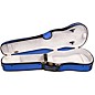 Bobelock Puffy Style Shaped Woodshell Suspension Violin Case 4/4 Size Blue Exterior, Gray Interior