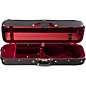 Bobelock Hill Style Professional Oblong Suspension Violin Case 4/4 Size Black Exterior, Wine Interior