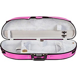 Bobelock Puffy Style Half-Moon Woodshell Suspension Violin Case 4/4 Size Purple Exterior, Gray Interior