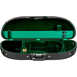 Bobelock Half-Moon Woodshell S... Bobelock Half-Moon Woodshell Suspension Violin Case 4/4 Size Black Exterior, Green Interior