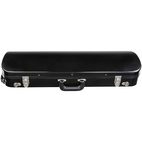 Bobelock Fiberglass Oblong Suspension Violin Case 4/4 Size Black Exterior, Wine Interior