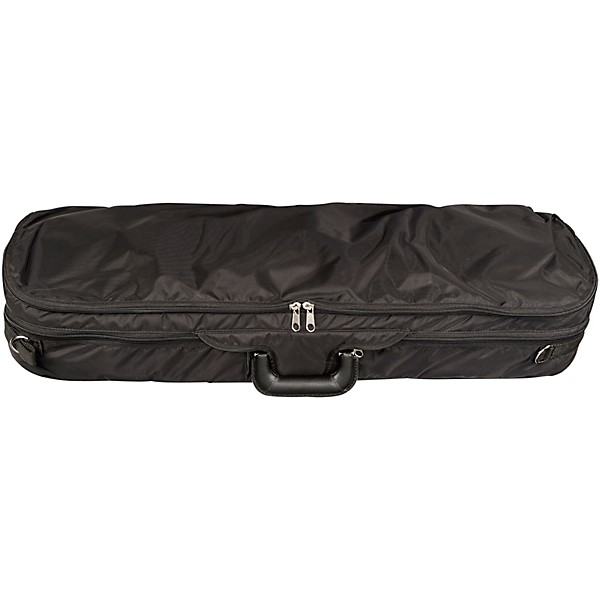 Bobelock Fiberglass Oblong Suspension Violin Case 4/4 Size Black Exterior, Wine Interior