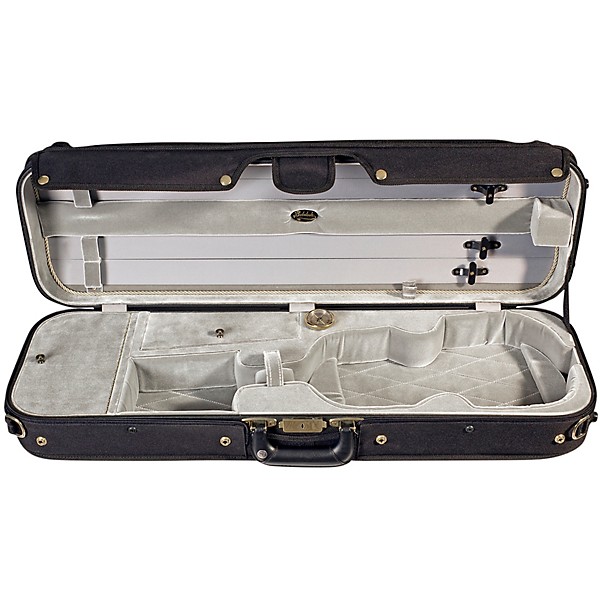 Bobelock Corregidor Professional Oblong Suspension Violin Case 4/4 Size Black Exterior, Gray Interior