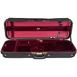 Bobelock Corregidor ... Bobelock Corregidor Professional Oblong Suspension Violin Case 4/4 Size Black Exterior, Wine Interior