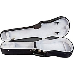 Bobelock Slim Shaped Woodshell Suspension Violin Case 4/4 Size Black Exterior, Gray Interior