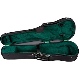 Bobelock Slim-Shaped Woodshe... Bobelock Slim-Shaped Woodshell Suspension Violin Case 4/4 Size Black Exterior, Green Interior