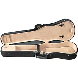 Bobelock Slim Shaped Woodshell Violin Cas... Bobelock Slim Shaped Woodshell Violin Case 4/4 Size Black Exterior, Tan Interior