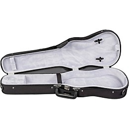 Bobelock Slim Shaped Woodshell Violin Case 1/2 Size Black Exterior, Gray Interior
