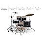 Pearl Roadshow 5-Piece Drum Set With Hardware and Zildjian Planet Z Cymbals Jet Black