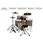 Pearl Roadshow 5-Piece Drum Set With Hardware and Zildjian Planet Z Cymbals Bronze Metallic